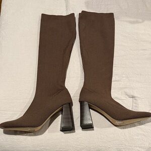 Forever 21 Chocolate Heeled Boots